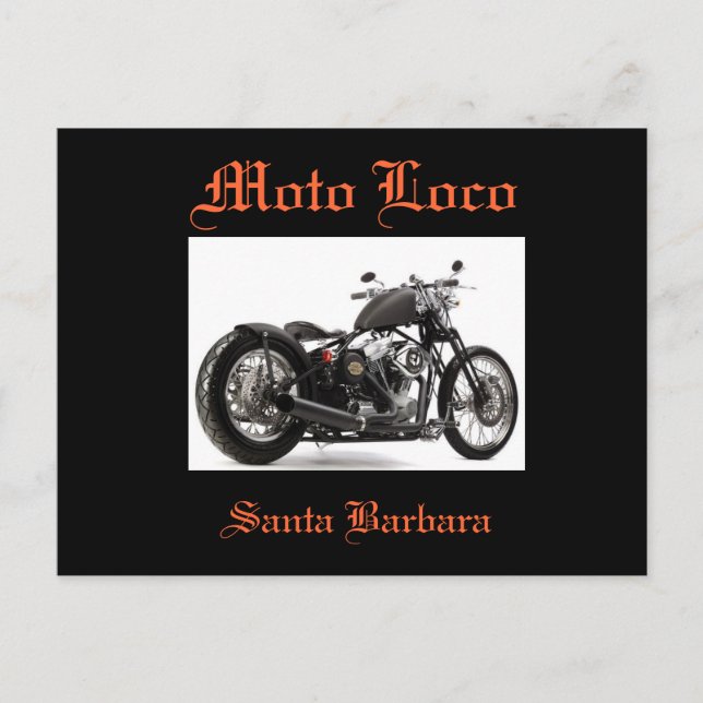 Moto Loco Santa Barbara" Postcard (Front)