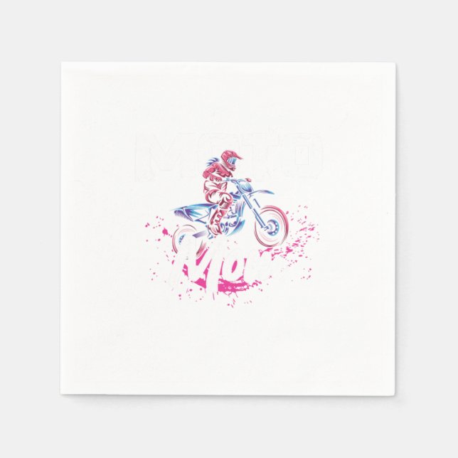 Moto Mom Mother Motocross Motorcycle Biker Gift Napkins (Front)