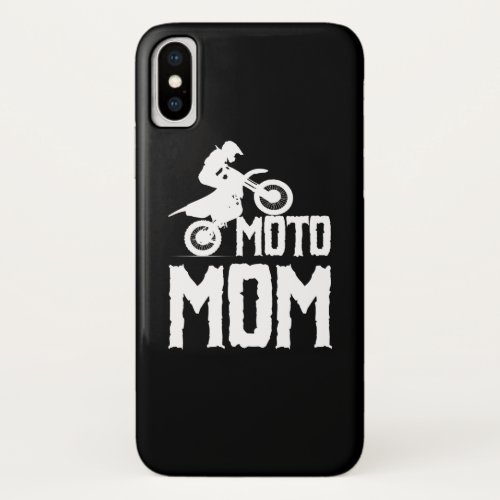Moto Mom Motorcross iPhone X Case