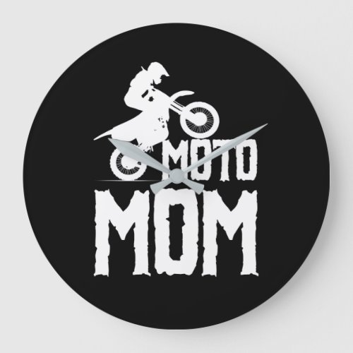 Moto Mom Motorcross Large Clock