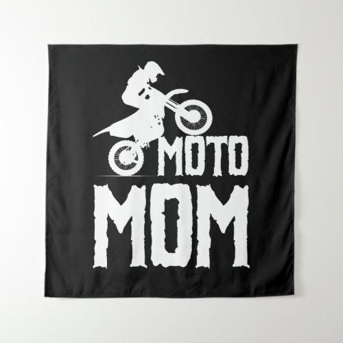Moto Mom Motorcross Tapestry