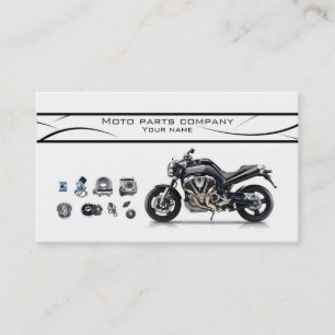 Moto parts stylish business card