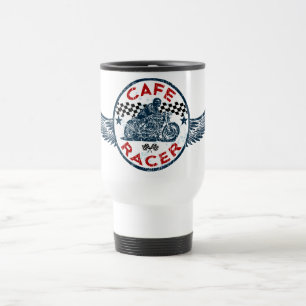 Moto racer travel mug