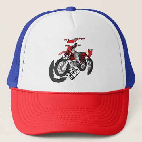 Moto sur tee shirt trucker hat