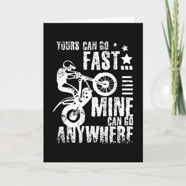 Moto trial bike card (Front)