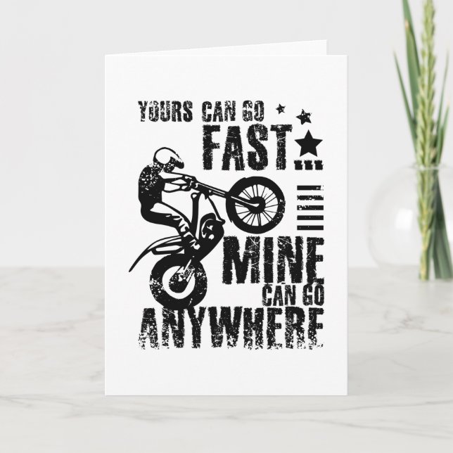 Moto trial bike fast card (Front)