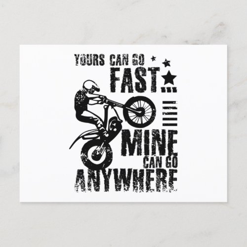 Moto trial bike fast postcard