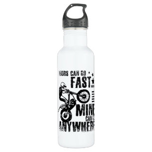 Moto trial bike fast stainless steel water bottle