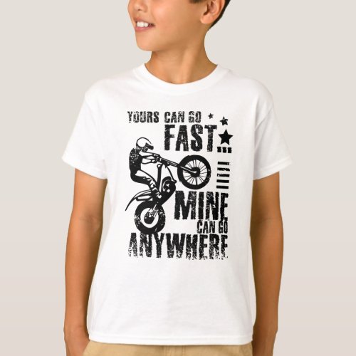Moto trial bike fast T_Shirt