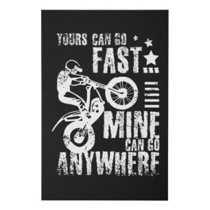Moto trial bike faux canvas print