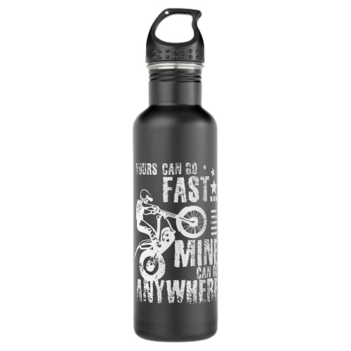 Moto trial bike stainless steel water bottle