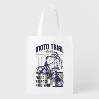 Moto Trial Up To The Top Grocery Bag