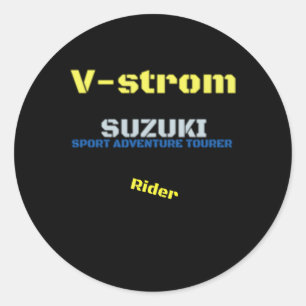 Moto V-Strom Classic Round Sticker