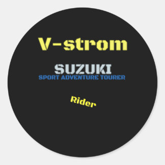 Moto V-Strom Classic Round Sticker