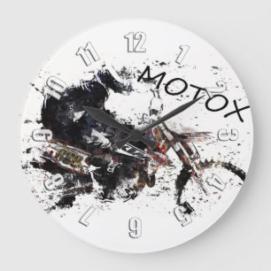 Moto-x Race Large Clock