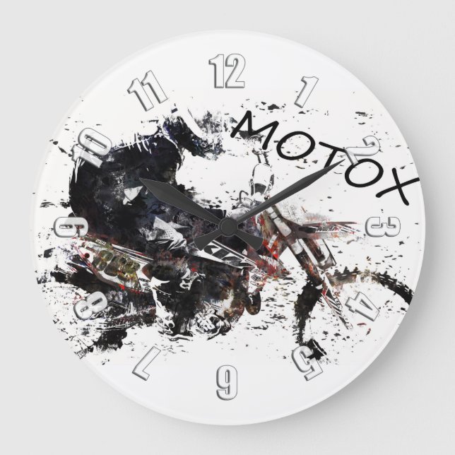 Moto-x Race Large Clock (Front)