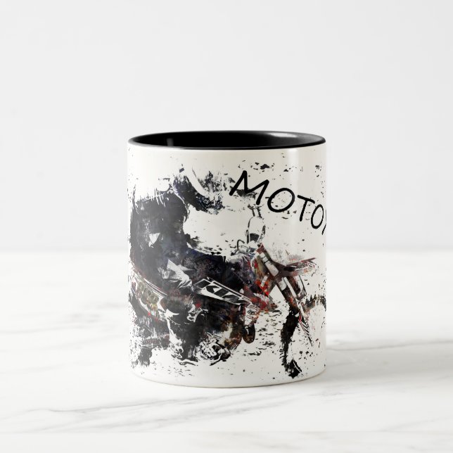 Moto-x Race Two-Tone Coffee Mug (Center)
