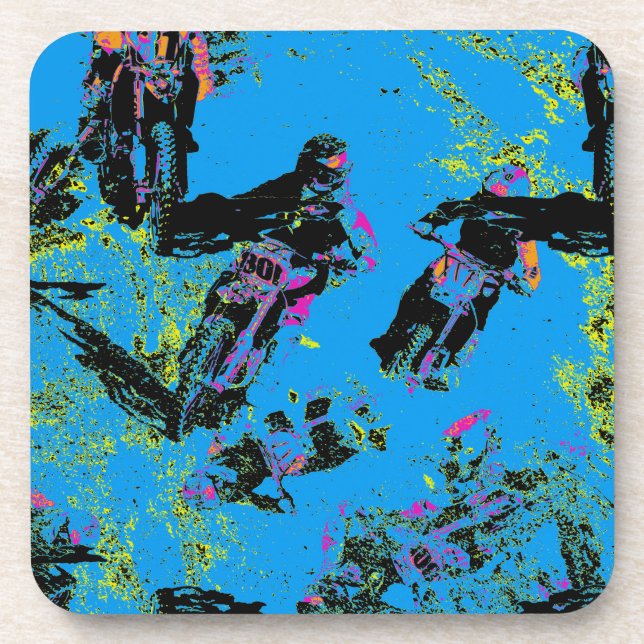 Moto-xing - Motocross Racers   Beverage Coaster (Front)