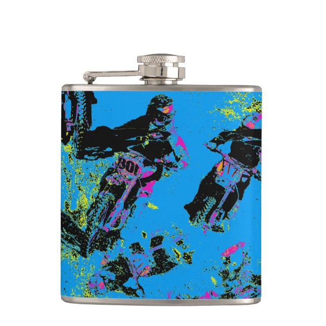 Moto-xing - Motocross Racers   Flask (Front)
