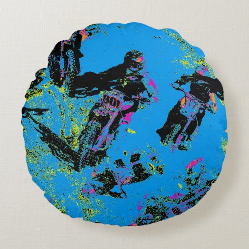 Moto_xing _ Motocross Racers Round Pillow