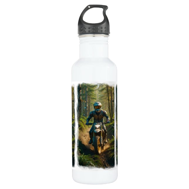 Moto-xing - Motocross Racers   Stainless Steel Water Bottle (Front)