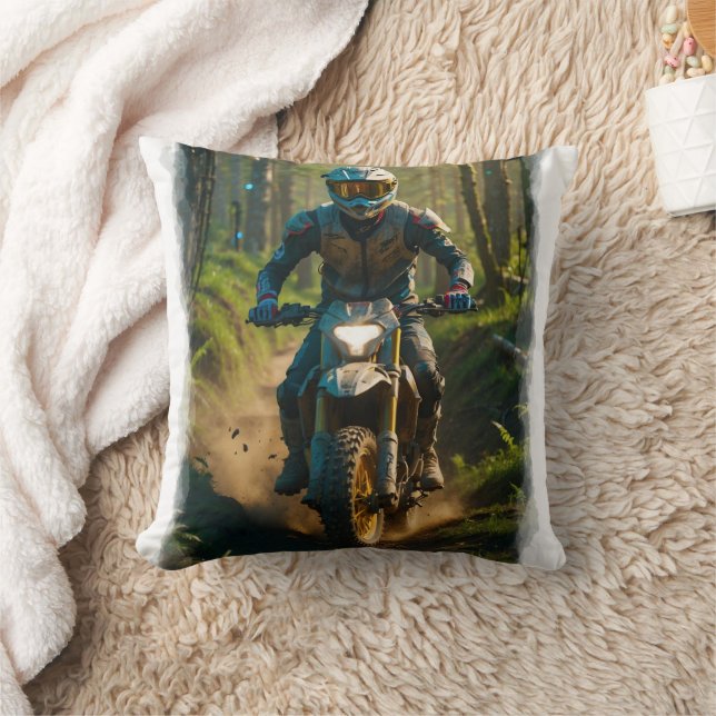 Moto-xing - Motocross Racers   Throw Pillow (Blanket)
