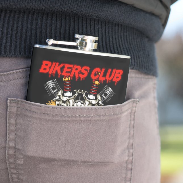 motobike club flask (In Situ)