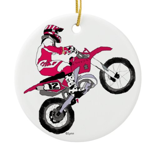 Motocross300 copy ceramic ornament