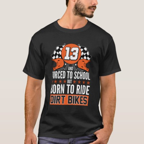 Motocross 13Th Mx Dirt Bike Rider 13 T_Shirt