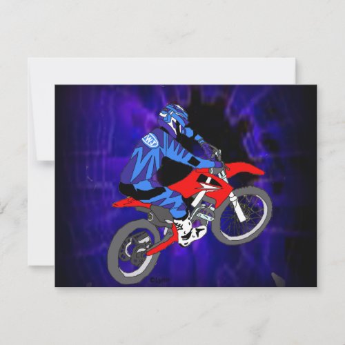 Motocross 203 personalized invite