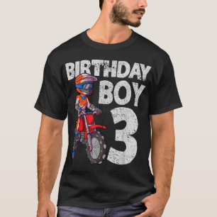 Motocross 3rd Birthday Kids MX 3 Year Old Dirt Bik T-Shirt