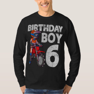 Motocross 6th Birthday Kids MX 6 Year Old Dirt Bik T-Shirt