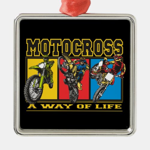 Motocross A Way of Life Metal Ornament