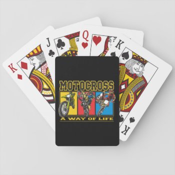 Motocross A Way Of Life Playing Cards by MegaSportsFan at Zazzle