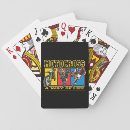 Motocross A Way Of Life Playing Cards