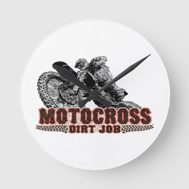 Motocross addict round clock (Front)