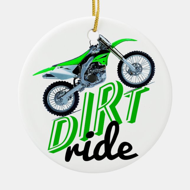 Motocross addicts ceramic ornament (Front)