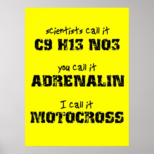 Motocross Adrenalin Dirt Bike Poster (Front)