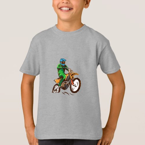 Motocross American Flag Dirt Bike Baby T_Shirt