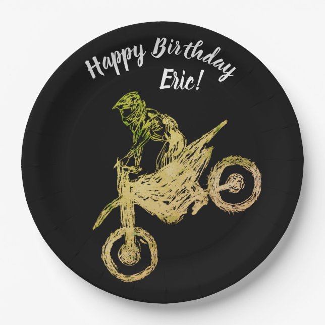Motocross Art Paper Plates (Front)