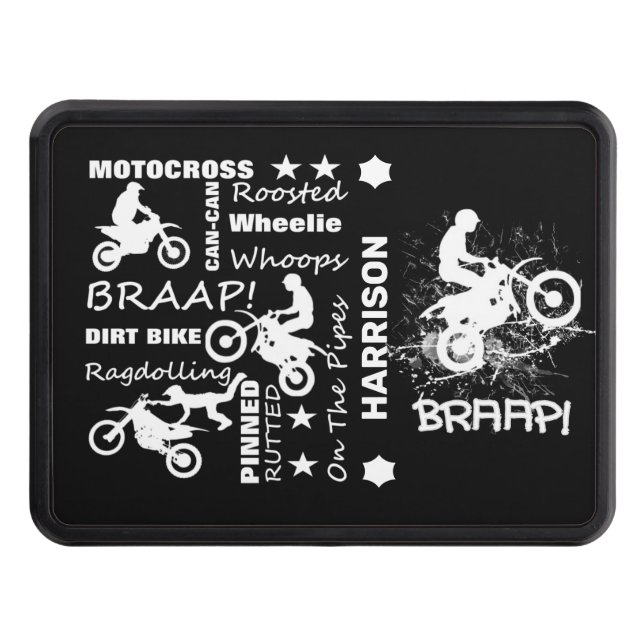 Motocross Biker Supercross Dirt Bike Hitch Cover (Front)