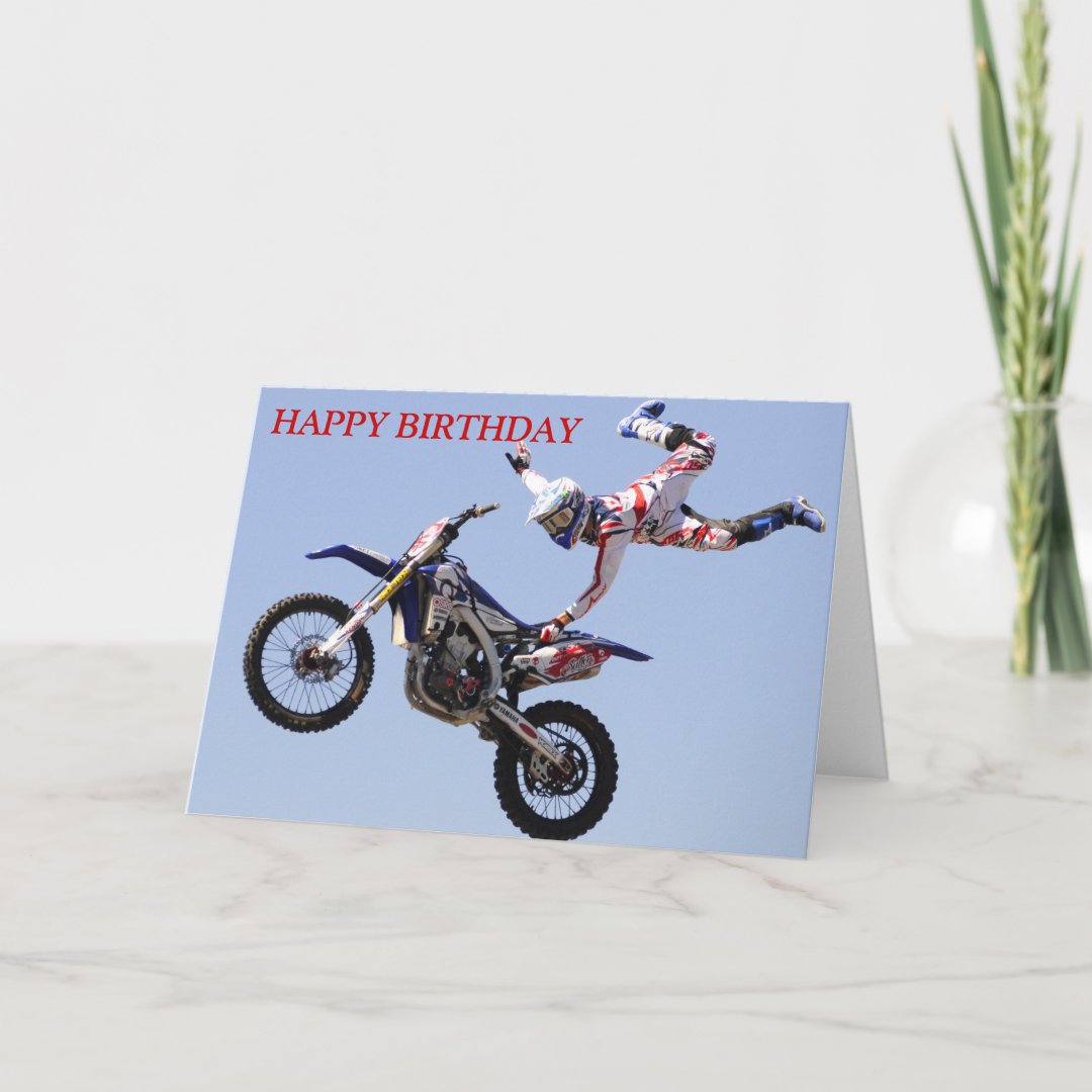 Motocross Birthday Card Zazzle