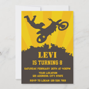 Motocross Birthday Party Invitation