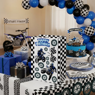 Motocross Birthday Racing Medium Gift Bag