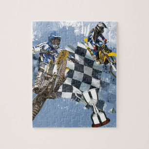 Motocross Blue Dreams Jigsaw Puzzle
