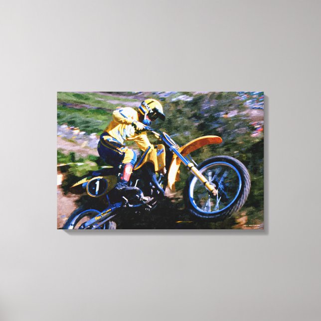 Motocross Canvas Wrap - Mark Barnett at Saddleback (Front)