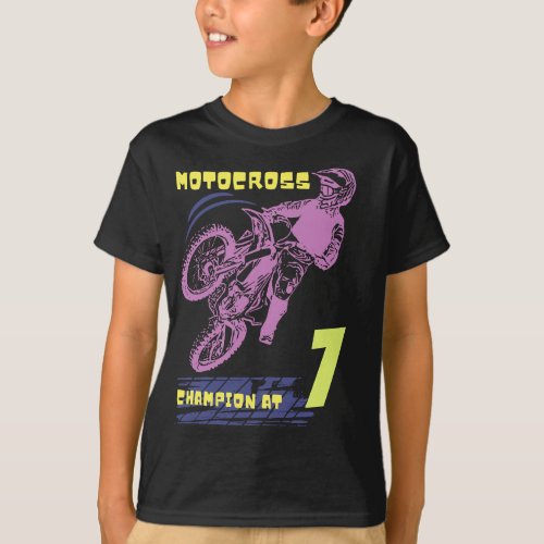 Motocross Champion At Seven Edit Age T_Shirt