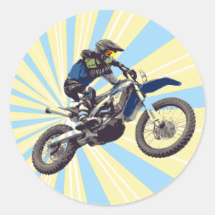 Motocross Classic Round Sticker