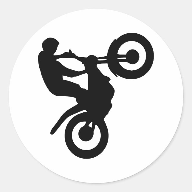 Motocross Classic Round Sticker (Front)