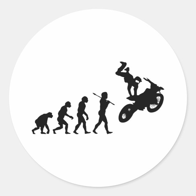 Motocross Classic Round Sticker (Front)